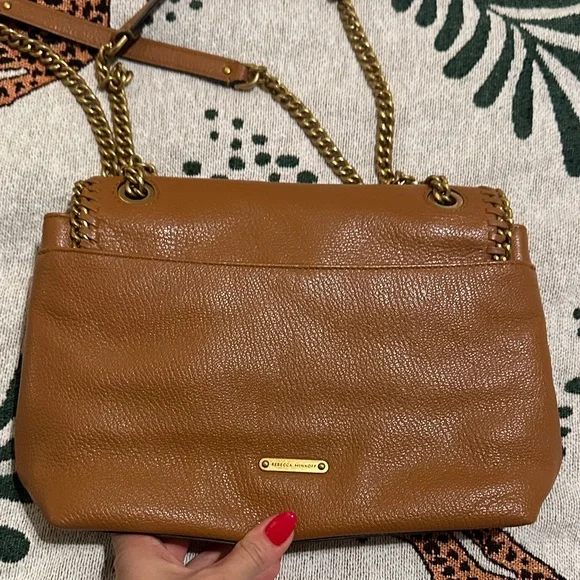 Rebecca Minkoff  Edie flap with woven shoulder chain adjustable cross body bag - Picture 6 of 10